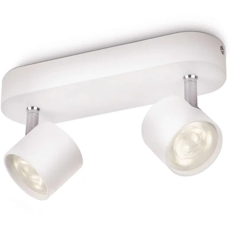 PHILIPS Star lofts-/vægspot 2x4W Dæmpbar LED Hvid