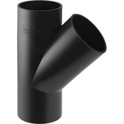 90 x 63 mm x 45° Grenrør sort PEH Geberit