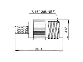 TNC hun til RG58, Ø5mm (krimptype)