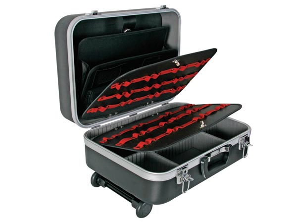 Trolley værktøjstaske - Sort / alu. (455x335x190mm)