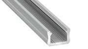 Alu. LED profil - Type X, Anodiseret sølv (2,02m)