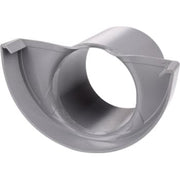 Plastmo endebund 12" med Ø75mm tud,  grå