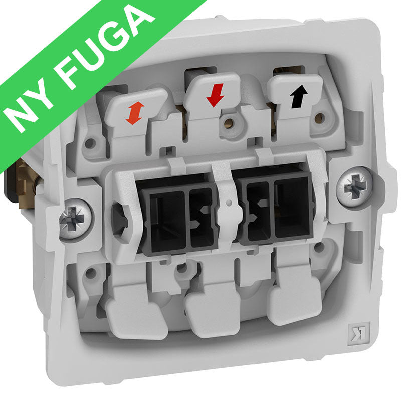 Fuga 1-pol afbryder m/sløjfeklemme 16A u/afdækning