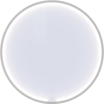 Dansani Rammespejl "Moon" ø75 cm, hvid mat, lysstyring