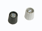 Drejeknap - 15mm / 6mm aksel, Sort