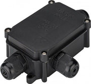 IP66 kabelsamledåse - Med 3 x PG9 forskruninger, Sort