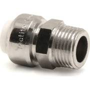 Tectite overgangsnippel 15 mm x 3/8" krom