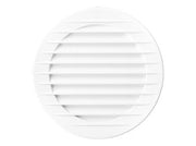 Rund ventilationsrist, ABS plast - Ø125mm, Hvid