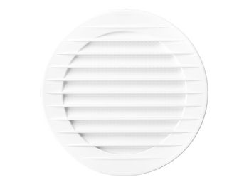 Rund ventilationsrist, ABS plast - Ø125mm, Hvid