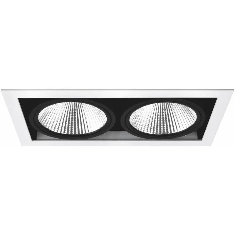 DOWNLIGHT LED, 2X10W, HVID/SORT, IP21
