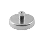 Ferrit pottemagnet Ø32 x 7 mm, M4 gevindbøsning