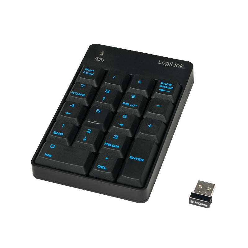Trådløs numerisk tastatur m. 18 taster