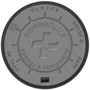 Ulefos 425 mm dæksel m/påstøbt pakning/fjederlås, Bornholm