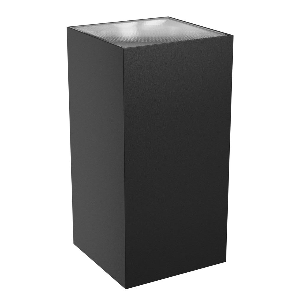 Sort firkantet facadelampe TORRE 18W CCT 230V IP54 med 1400lm (99x78x162mm)