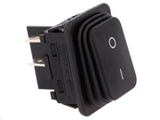 Vippekontakt - 2P OFF-ON, 250V/16A, Sort (IP65)