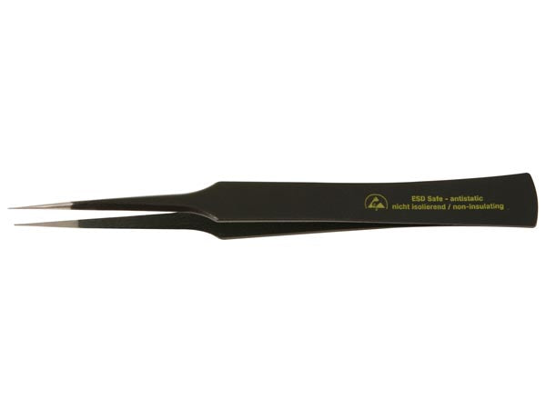 ESD pincet - Prof. CrNi rustfri stål, 130mm lige (ZP06014)