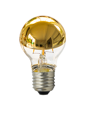A60 Filament LED pære - 240V 6W 2700K E27 Topforspejlet Guld