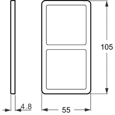 LK Fuga ramme SLIM 55 2x1m - koksgrå