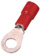 Ringkabelsko isoleret rød 0,5-1mm2 M4 DIN46237