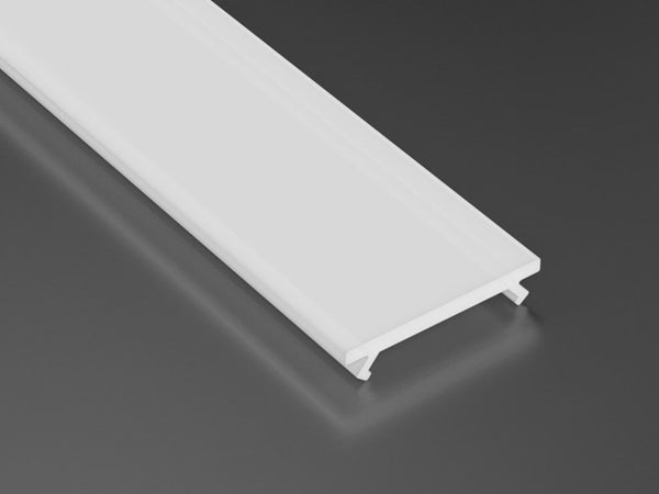 Cover til alu. LED profil, 12mm, Mælkehvid, UV best. (2,02m)