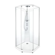Showerama 10-5 comfort femkantet brusekabine,90x90,hvid/klar