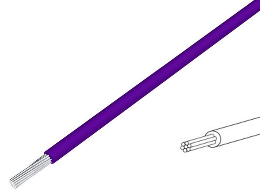 Monteringsledning - 2,5mm² trådet, Violet (metervare)