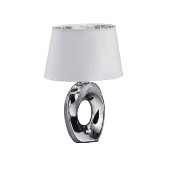 Taba Bordlampe 33 cm sølv/hvid