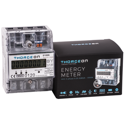 Digital KWh-måler 3-Faset, 80A, MID certificate