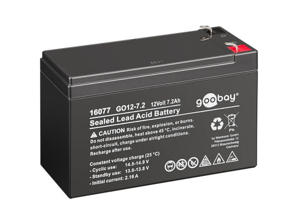 Blybatteri - 12V / 7,2Ah 151x65x95mm