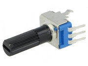 Drejepotmeter, 6mm aksel - 100kOhm, 125mW (±20%), Lodret