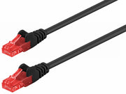 UTP netværkskabel - CAT6, 2xRJ45, Sort (0,5m)