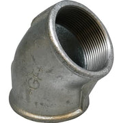 2" Galvaniseret vinkel 45° muffe/muffe