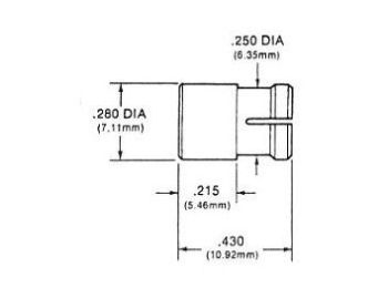 Linse/holder til 5mm LED - Grøn, Rund (Ø7,1mm)