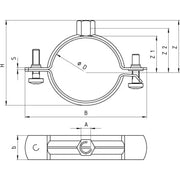 Samontec FRSN 25-28 mm M8/M10 rørbøjle