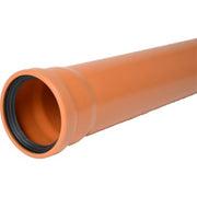 Wavin 110 x 2000 mm PVC-kloakrør m/muffe, klasse N SN4, EN 13476