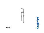 3mm LED - Rund, ORANGE diffus (30mcd 40°)