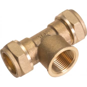 Conex 12x1/2" komp tee mf   godkendt til pex og kobber