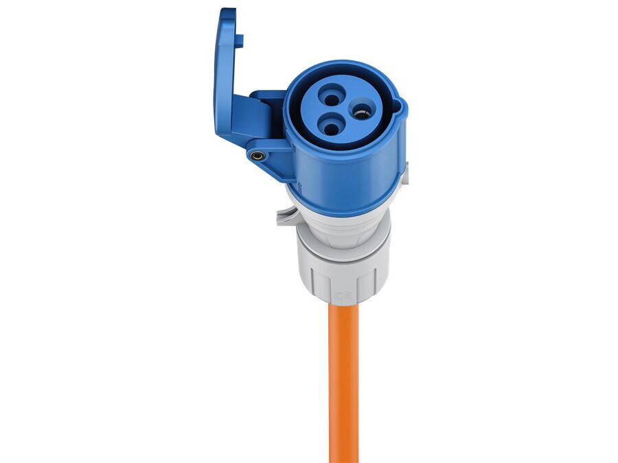 CEE adapterkabel - CEE7/7 han til 3P CEE hun (5m)