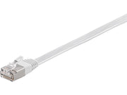 FTP netværkskabel, FLAD - 2xRJ45, CAT6, Hvid (0,25m)