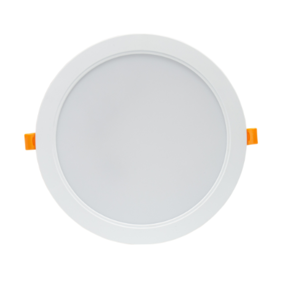 Spectrum 12W LED indbygningspanel - Ø12 cm hul, Ø14,5 cm mål, IP54 udendørs - 230V, 1500lm, RA80
