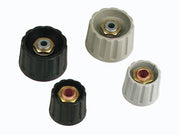 Drejeknap til 4mm aksel - 28mm, Sort