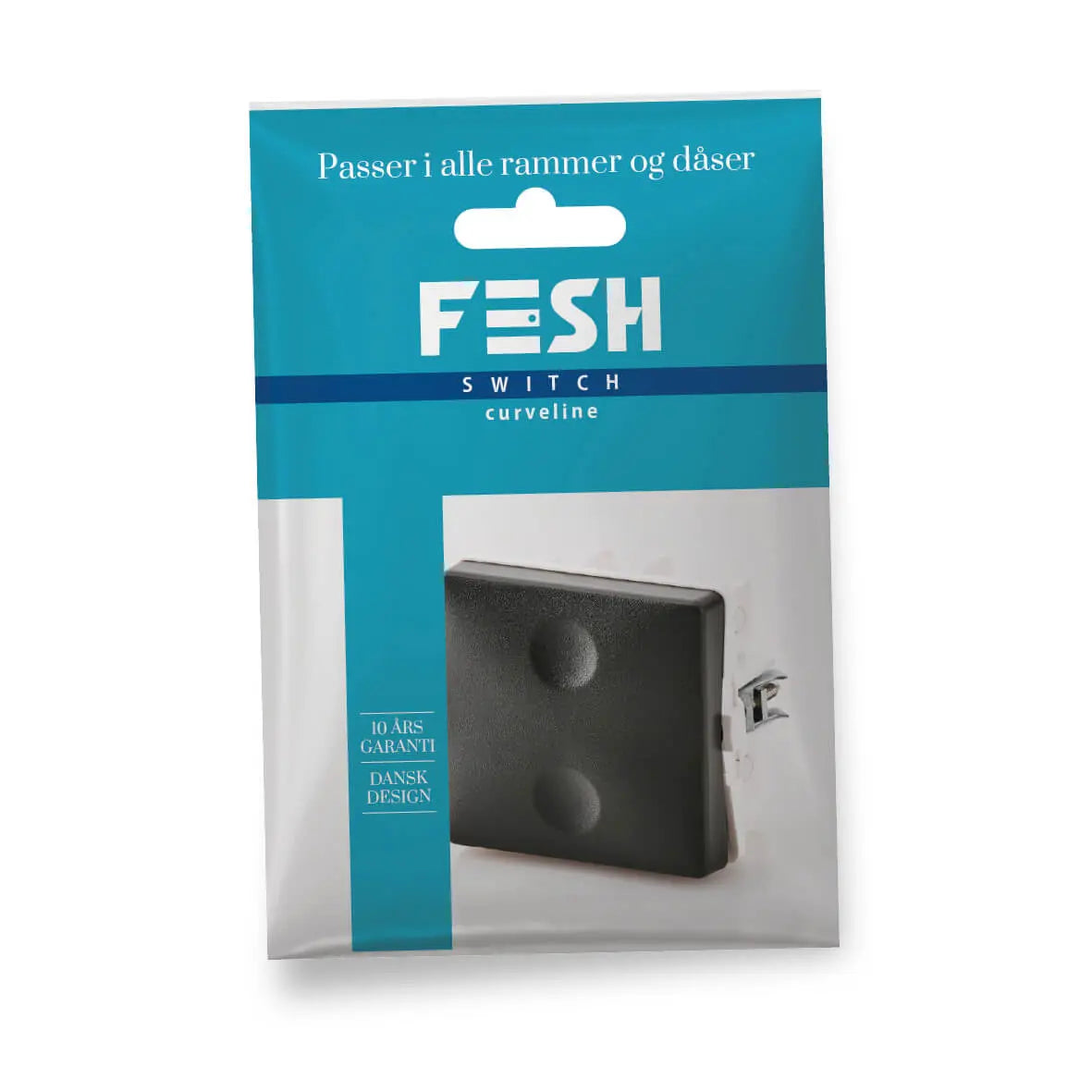 FESH SWITCH Curveline Afbryder 1 pol 1,0 - Koksgrå