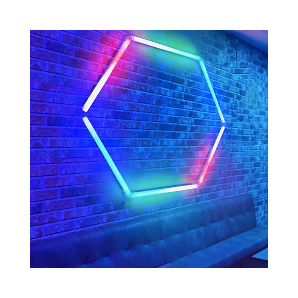Hexagon RGBIC 1 felt sæt med Bluetooth controller og strømforsyning - 20W - 230V input