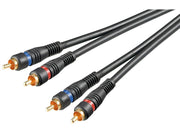 Phonokabel - 2 x RCA han til 2 x RCA han, OFC (2m)