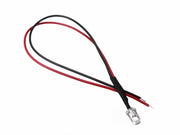 12V 5mm UHB LED m. ledning - Orange (5000mcd)