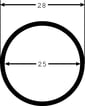 SPIRALSLANGE SORT SPF 25/28MM
