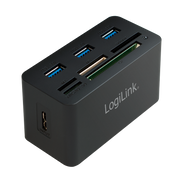 USB 3.0 hub med kortlæser - SD/microSD/M2/MS(Duo+Pro)/CF