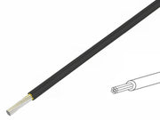 Silikoneledning - 0,75mm² trådet, 180°C Sort (metervare)