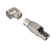 RJ45 industrielt netværksstik - CAT8.1 skærmet vinklet