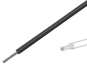 Silikoneledning - 0,5mm² trådet, 180°C Sort (metervare)
